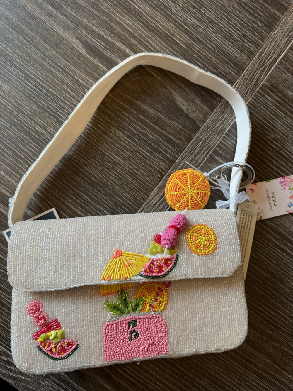 NWT Beaded Drink Purse